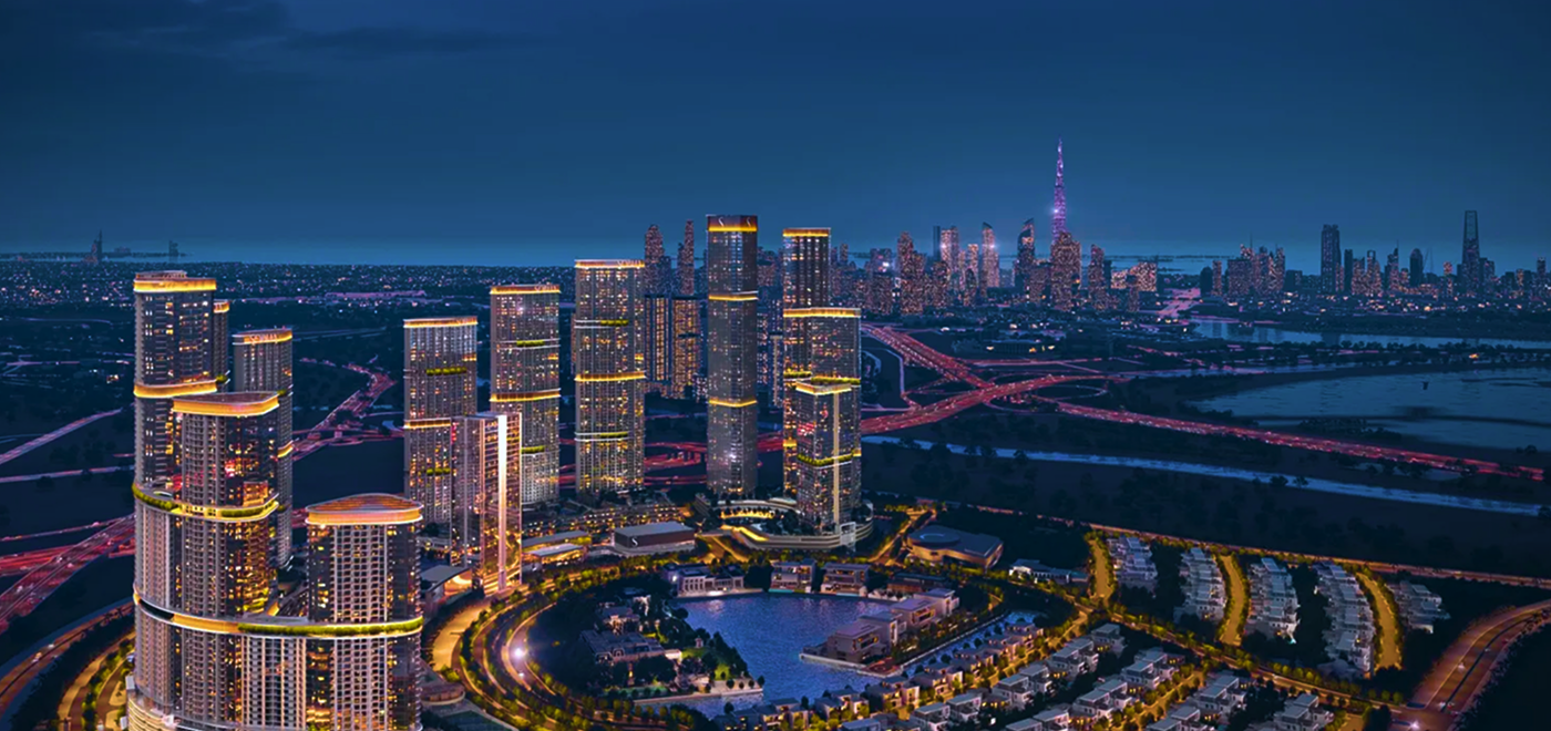 Dubai skyline at night